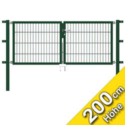 Doppelstabmatten-Tore zweiflügelig Höhe 200cm