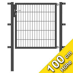 Doppelstabmatten-Tore einflügelig Höhe 100cm