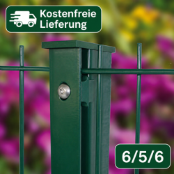 Doppelstabmattenzaun 6/5/6 2,51 m breit