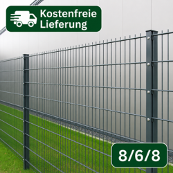 Doppelstabmattenzaun 8/6/8 2,51 m breit