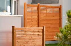 Zaunserie "104" Grundelement (90 x 180cm) kirschbaum