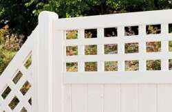 Zaunserie "Fehmarn" Anschlusselement, links (90 x 180/90 cm) weiß