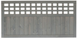Zaunserie "Fehmarn" Anschlusselement, links (90 x 180/90 cm) basaltgrau