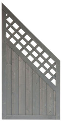 Zaunserie "Fehmarn" Anschlusselement, links (90 x 180/90 cm) kirschbaum