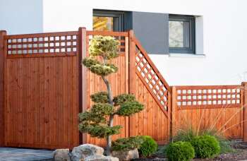 Zaunserie "Fehmarn" Anschlusselement, rechts (90 x 180/90 cm) basaltgrau