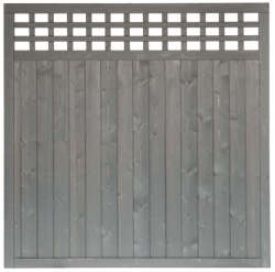 Zaunserie "Fehmarn" Anschlusselement, rechts (90 x 180/90 cm) basaltgrau