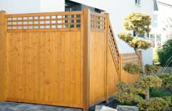 Zaunserie "Fehmarn" Anschlusselement, rechts (90 x 180/90 cm) basaltgrau