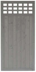 Zaunserie "Fehmarn" Anschlusselement, rechts (90 x 180/90 cm) basaltgrau