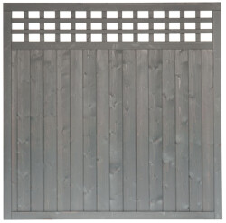 Zaunserie "Fehmarn" Anschlusselement, rechts (90 x 180/90 cm) kirschbaum