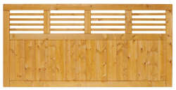 Zaunserie "Linear" Grundelement (90 x180 cm) tabak