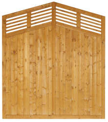 Zaunserie "Linear" Grundelement (90 x180 cm) tabak