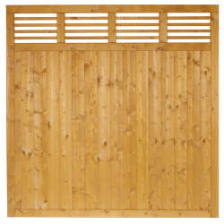 Zaunserie "Linear" Grundelement (90 x180 cm) tabak