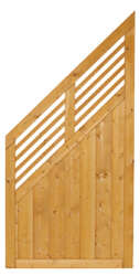 Zaunserie "Linear" Anschlusselement (90 x 180/90 cm) weiß