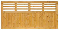 Zaunserie "Linear" Hochelement (180 x 180/205 cm) kirschbaum