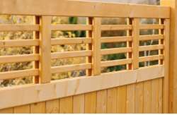 Zaunserie "Linear" Hochelement (180 x 180/205 cm) kirschbaum