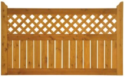 Zaunserie "Havanna" Anschlusselement, links (90 x 180/110 cm) weiß