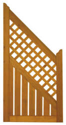 Zaunserie "Havanna" Anschlusselement, links (90 x 180/110 cm) honig