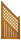 Zaunserie "Havanna" Anschlusselement, links (90 x 180/110 cm) honig