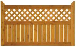 Zaunserie "Havanna" Anschlusselement, links (90 x 180/110 cm) Larche geölt