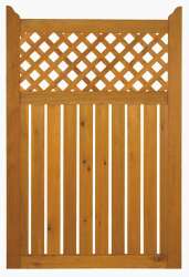 Zaunserie "Havanna" Anschlusselement, links (90 x 180/110 cm) Larche geölt