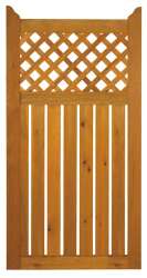 Zaunserie "Havanna" Anschlusselement, links (90 x 180/110 cm) Larche geölt