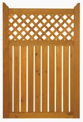 Zaunserie "Havanna" Anschlusselement, links (90 x 180/110 cm) tabak