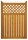 Zaunserie "Havanna" Anschlusselement, links (90 x 180/110 cm) tabak