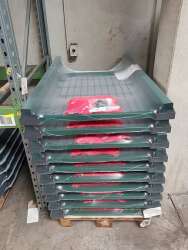 Wellengitter-Doppeltor Grün 750mm x 2988mm.