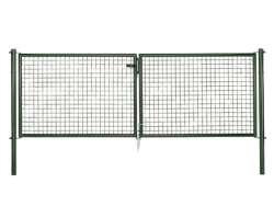 Wellengitter-Doppeltor Grün 1250mm x 2988mm.