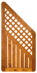 Zaunserie "Sylt" Anschlusselement, rechts (90 x 180/100 cm) weiß