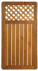 Zaunserie "Sylt" Anschlusselement, links (90 x 180/100 cm) Dougl. geölt