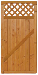 Zaunserie "Mainau" Anschlusselement, links (90 x 180/95 cm) kirschbaum
