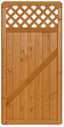 Zaunserie "Mainau" Anschlusselement, links (90 x 180/95 cm) tabak