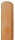 Holz-Pfosten Rundkopf 100cm weiß
