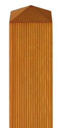 Holz-Pfosten Spitzkopf 100cm kirschbaum