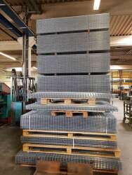 Komplettpaket Doppelstabmatte 8/6/8 Pfosten mit Flacheisen Höhe 143cm