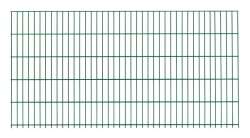 Komplettpaket Doppelstabmatte 8/6/8 Pfosten mit Flacheisen Höhe 143cm