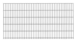Komplettpaket Doppelstabmatte 8/6/8 Pfosten mit Flacheisen Höhe 143cm