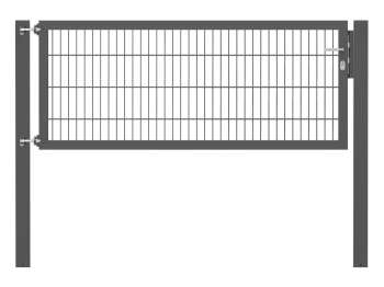 Doppelstabmatten-Einzeltor-Flexo, 8/6/8, anthrazit, Breite 200 x Höhe 80cm