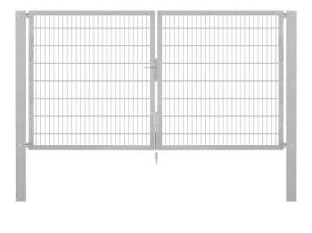Doppelstabmatten-Doppeltor-Flexo, 8/6/8, feuerverzinkt, Breite 300 x Höhe 160cm