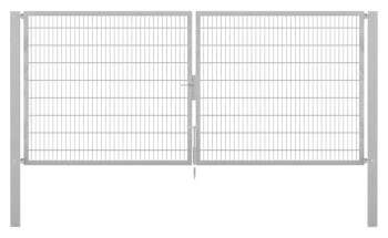 Doppelstabmatten-Doppeltor-Flexo, 8/6/8, feuerverzinkt, Breite 400 x Höhe 160cm
