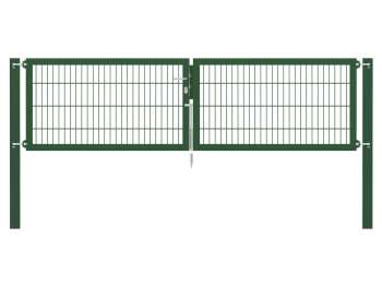 Doppelstabmatten-Doppeltor-Flexo, 8/6/8, grün, Breite 300 x Höhe 80cm