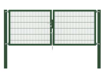 Doppelstabmatten-Doppeltor-Flexo, 8/6/8, grün, Breite 300 x Höhe 120cm