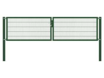 Doppelstabmatten-Doppeltor-Flexo, 8/6/8, grün, Breite 400 x Höhe 100cm
