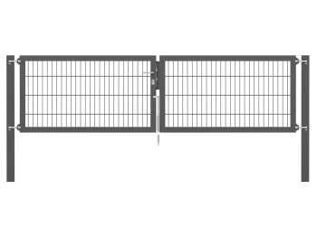 Doppelstabmatten-Doppeltor-Flexo, 8/6/8, anthrazit, Breite 300 x Höhe 80cm