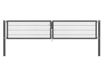 Doppelstabmatten-Doppeltor-Flexo, 8/6/8, anthrazit, Breite 400 x Höhe 80cm