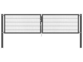Doppelstabmatten-Doppeltor-Flexo, 8/6/8, anthrazit, Breite 400 x Höhe 100cm