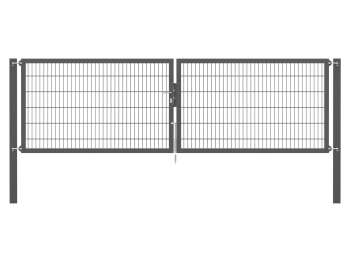 Doppelstabmatten-Doppeltor-Flexo, 8/6/8, anthrazit, Breite 400 x Höhe 120cm