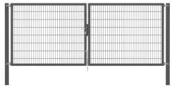 Doppelstabmatten-Doppeltor-Flexo, 8/6/8, anthrazit, Breite 400 x H&ouml;he 160cm