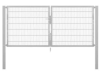 Doppelstabmatten-Doppeltor-Flexo, 8/6/8, feuerverzinkt, Breite 300 x Höhe 140cm/